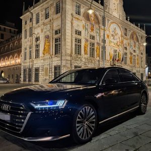 audi a8 lanterna limo service transfer ncc genova italia tour operator